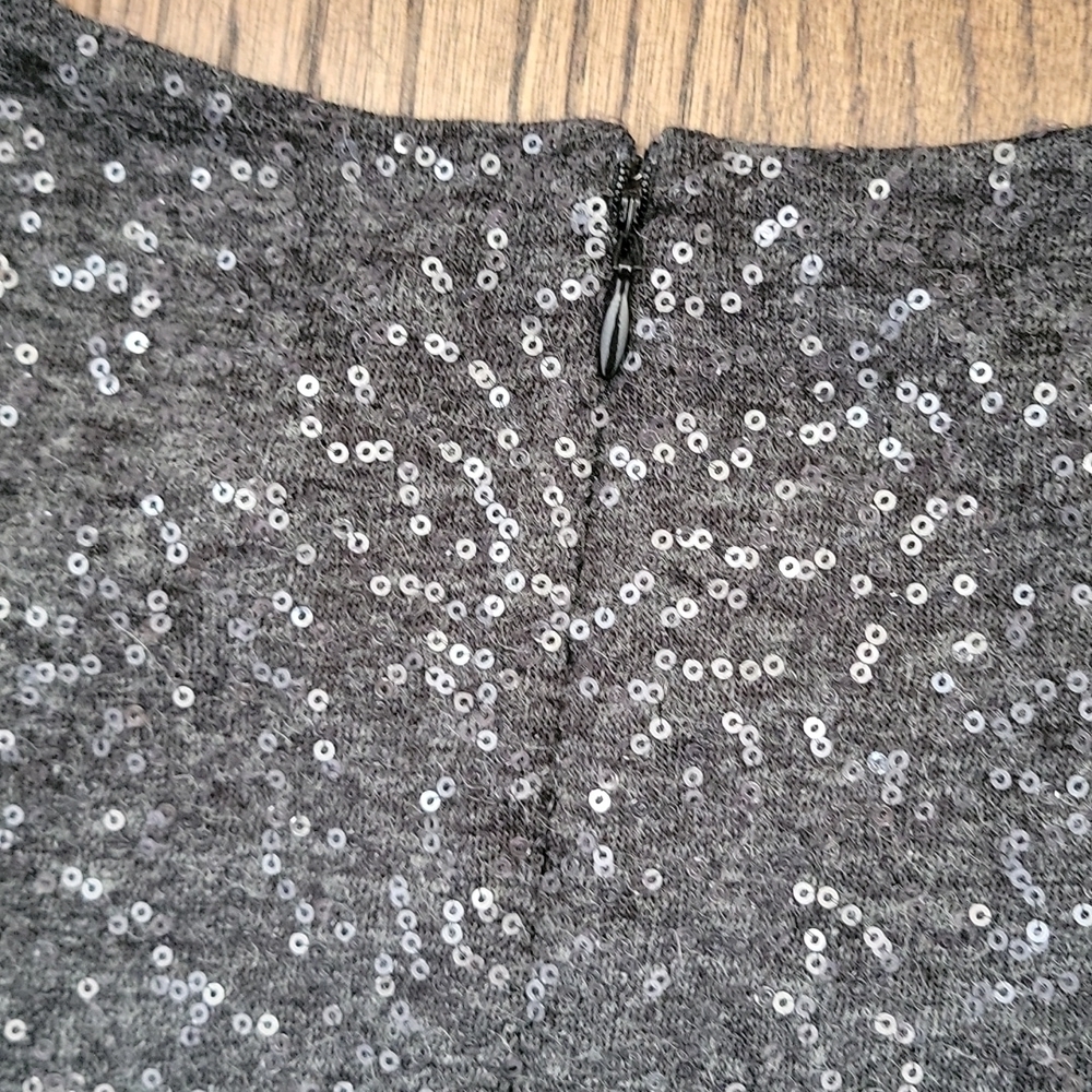 The Limited Grey Sequined Dress with Bow Side Rouche - Picture 6 of 11